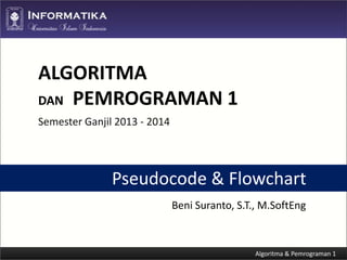 Algoritma dan Pemrograman C++ (Pseudocode & Flowchart) | PDF
