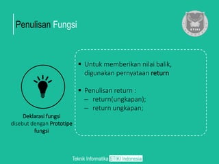 Function dalam pemrograman | PPTX