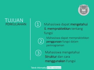 Function dalam pemrograman | PPTX