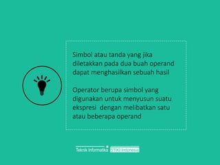 Operator dalam Pemrograman | PPT