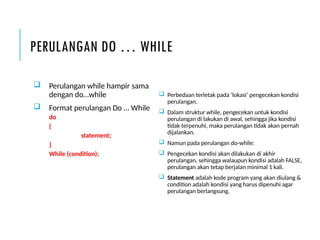 Algoritma Pemrograman materi tentang perulangan | PPTX