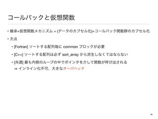 • + = ( )+ 

• 

• [Fortran] common 

• [C++] sort_array 

• [ ]
46
 