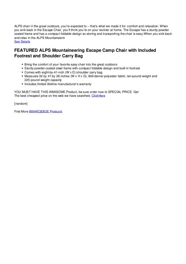 Alps mountaineering escape_camp_chair_with_included_footrest_and