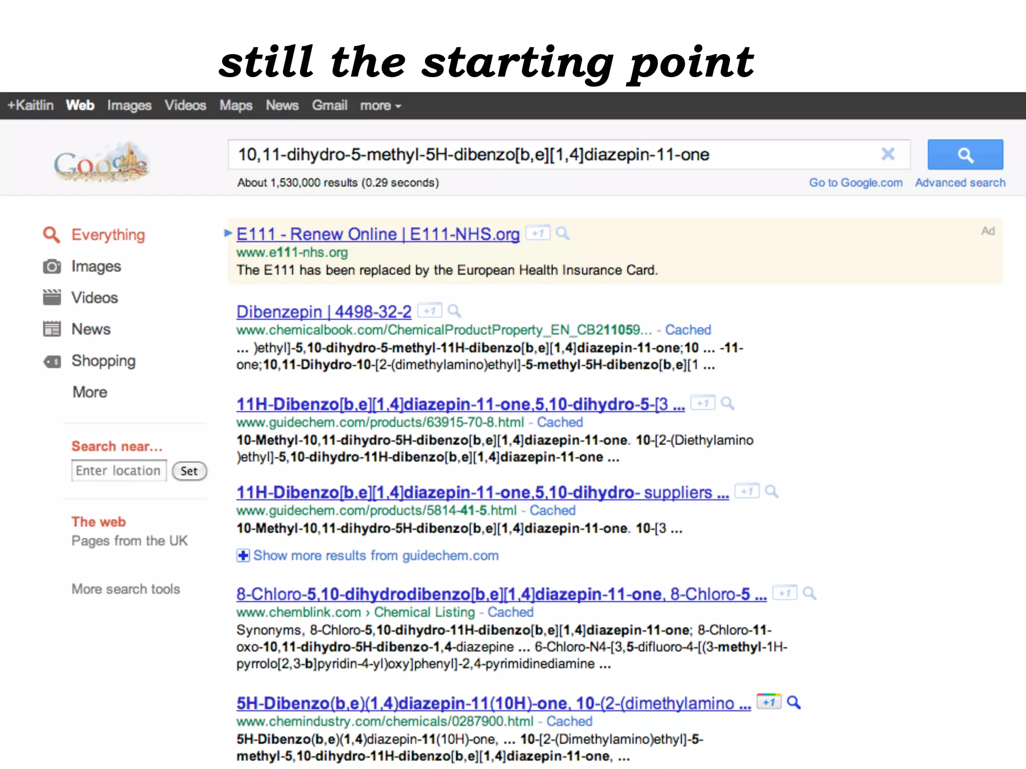 still the starting point
 