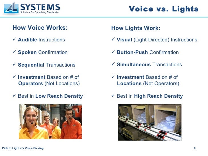 Pick to Light vs. Voice Picking