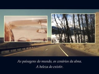 As paisagens do mundo, os cenários da alma.
A beleza do existir.
 