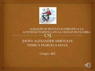 JHONY ALEXANDER ARROYAVE
YESSICA MARCELA MAYA
Grupo: 462

 