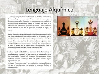 Lenguaje Alquímico
 
