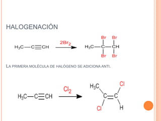 Halogenacion Alquinos(gaaa444) | PPTX