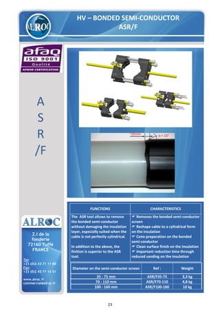 Alroc Tools - Cable Stripping & Preparation Tools For LV HV Cable ...