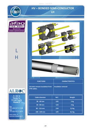 Alroc Tools - Cable Stripping & Preparation Tools For LV HV Cable ...