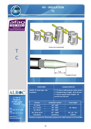 Alroc Tools - Cable Stripping & Preparation Tools For LV HV Cable ...