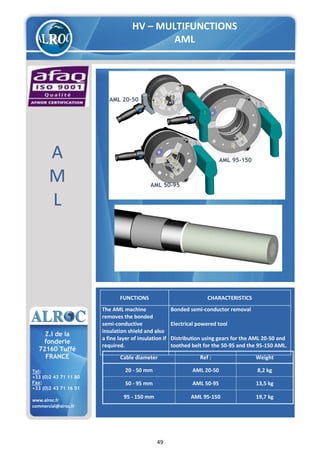 Alroc Tools - Cable Stripping & Preparation Tools For LV HV Cable ...