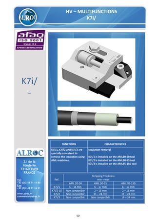 Alroc Tools - Cable Stripping & Preparation Tools For LV HV Cable ...
