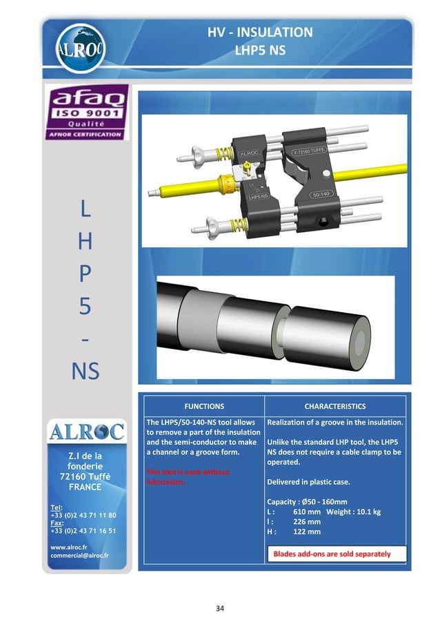 Alroc Tools Cable Stripping & Preparation Tools For LV HV Cable
