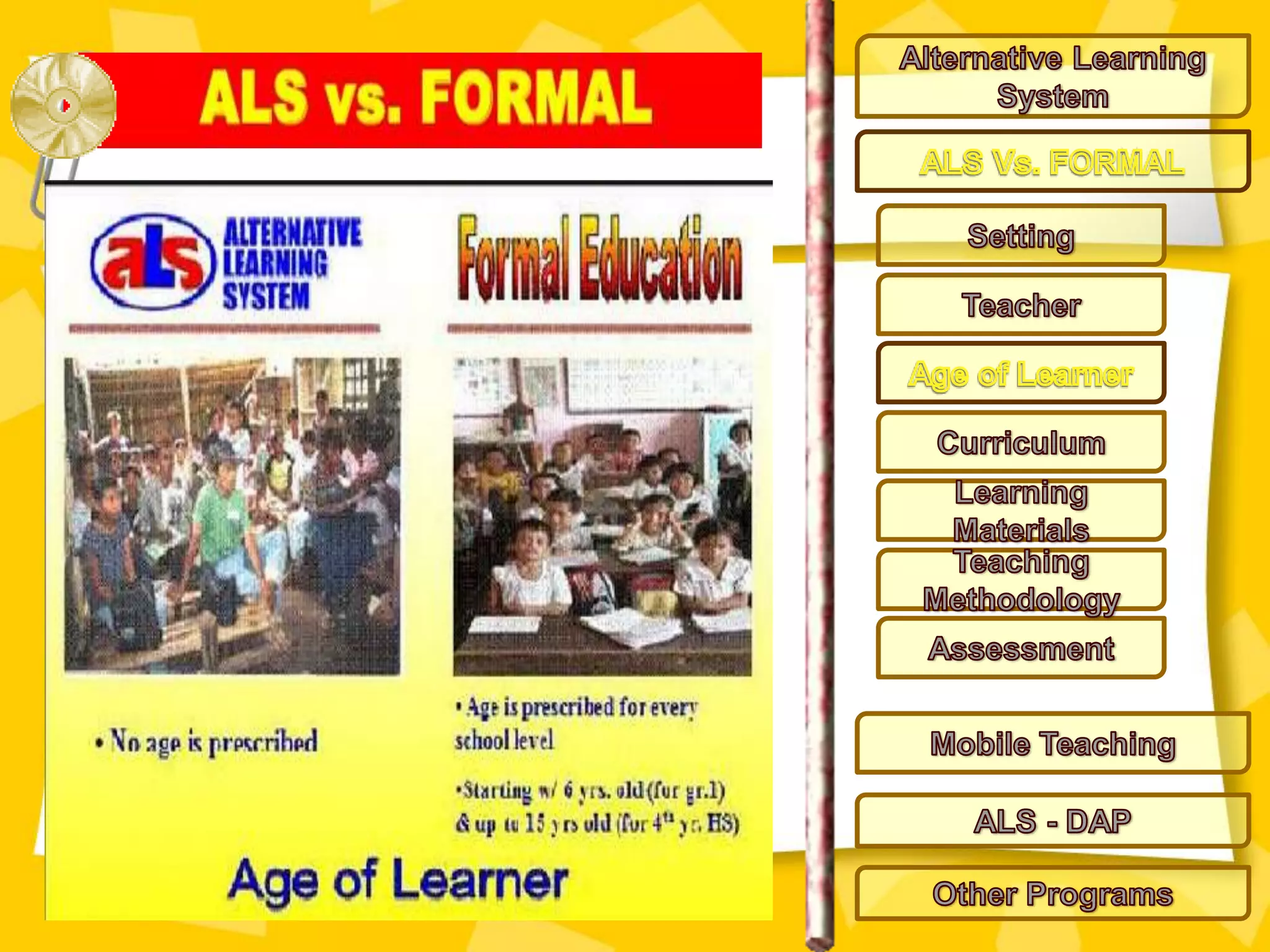 Alternative Learning System Mobile Teacher and ALS- Differently-Abled ...