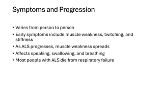 Understanding Amyotrophic Lateral Sclerosis (ALS) | PDF
