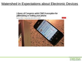 Watershed in Expectations about Electronic Devices
 