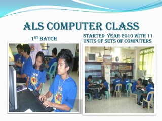 ALS Accomplishment Report in Palauig, Zambales, Philippines | PPTX