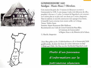 Photo d’un panneauPhoto d’un panneau
d’information sur led’information sur le
patrimoine alsacienpatrimoine alsacien
 