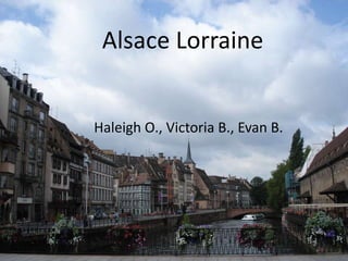 Alsace Lorraine


Haleigh O., Victoria B., Evan B.
 