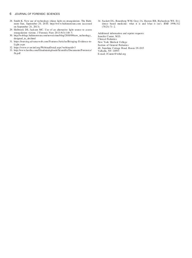 Alternate Light Source Usage to Detect Bruising Is This