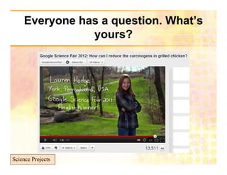 Everyone has a question. What’s
               yours?
               yours?




Science Projects
 