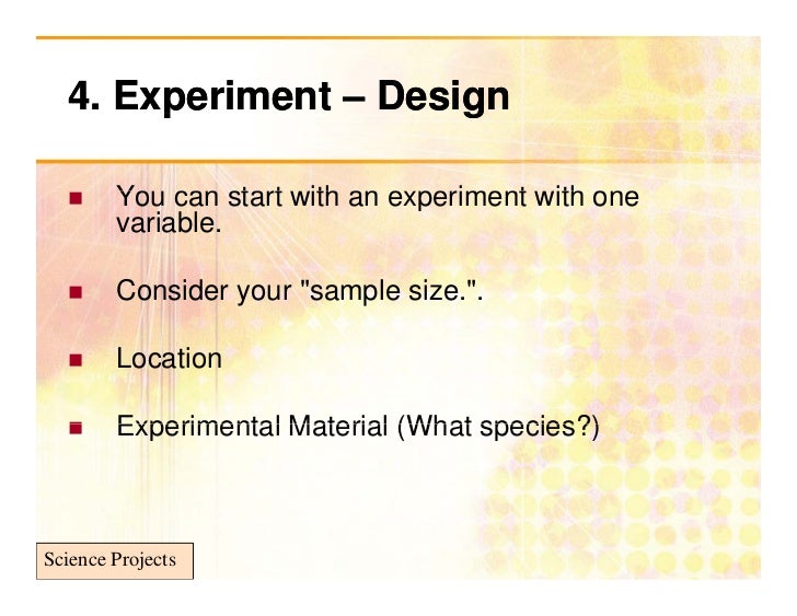 School Science Projects based on Experiments