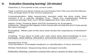 Sample Lesson Plan for ALS p Learning Strand 1-English for A and E ...