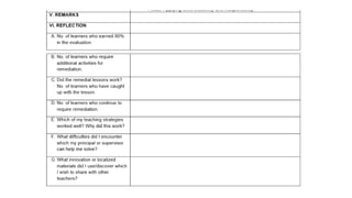 Sample Lesson Plan for ALS p Learning Strand 1-English for A and E ...