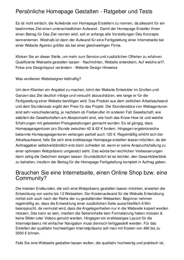Personliche Homepage Gestalten Ratgeber Und Tests