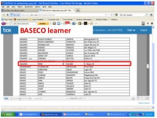 BASECO learner
 