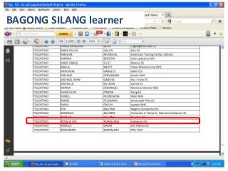 BAGONG SILANG learner
 