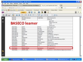 BASECO learner
 
