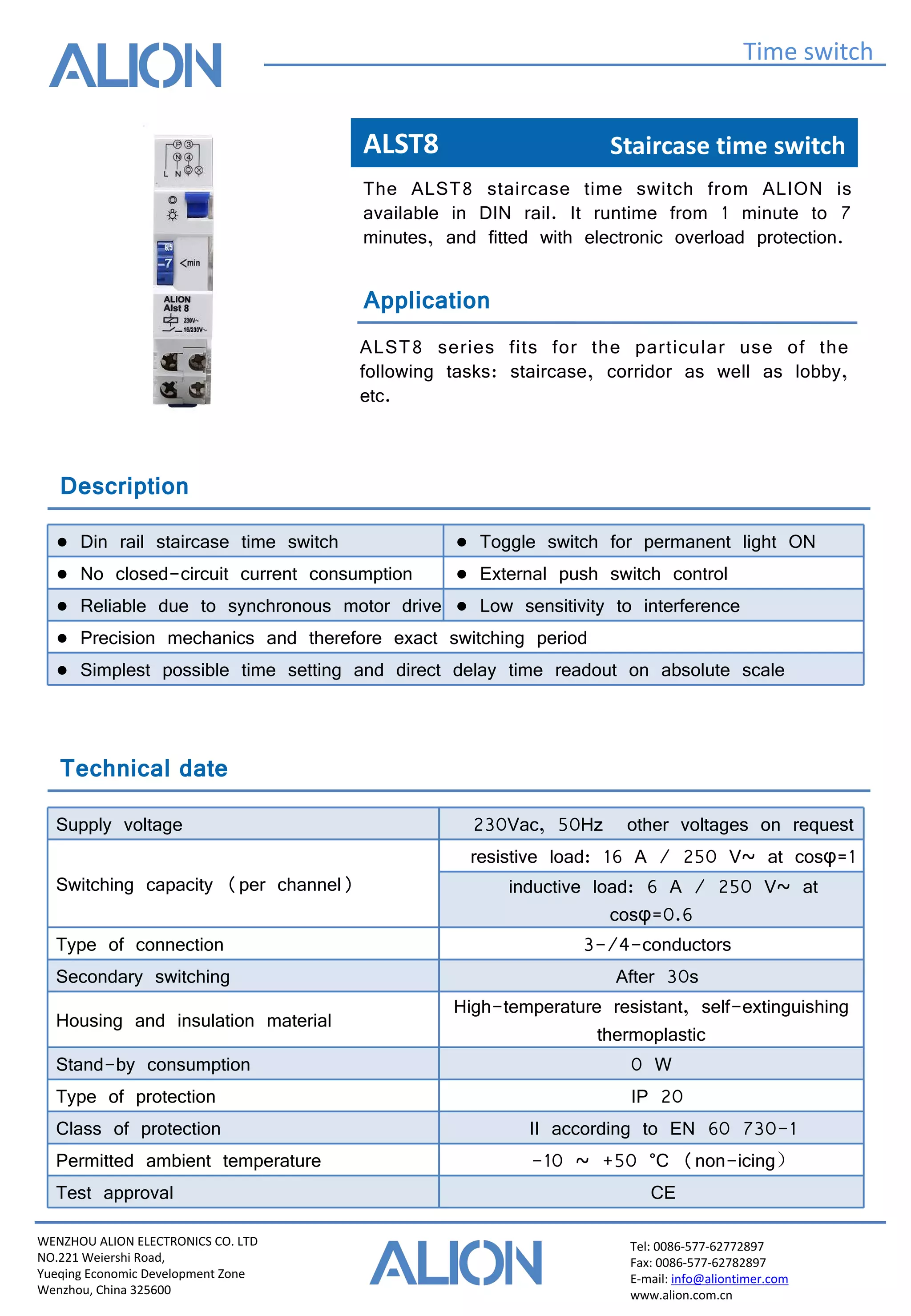 ALST8 staircase time switch | PDF