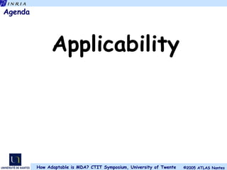 Agenda Applicability 