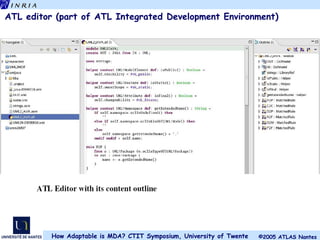 ATL editor (part of ATL Integrated Development Environment) 