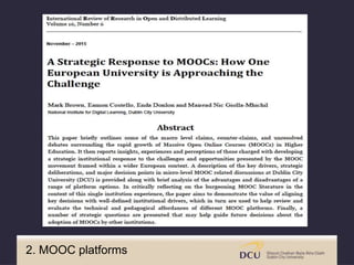 2. MOOC platforms
 