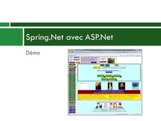 Démo Spring.Net avec ASP.Net 