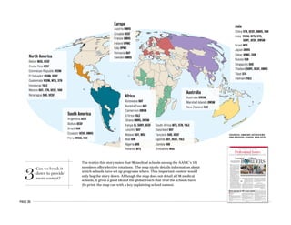 PAGE 25
SOURCES: AMNEWS INTERVIEWS
AND MEDICAL SCHOOL WEB SITES
South America
Argentina UCSF
Bolivia UCSF
Brazil VAN
Ecuador UCSF, UMHS
Peru UWSM, VAN
Australia
Australia UWSM
Marshall Islands UWSM
New Zealand DAR
Asia
China STN, UCSF, UMHS, VAN
India VCOM, MTS, STN,
SUNY, UCSF, UWSM
Israel MTS
Japan UMHS
Qatar UPMC, COR
Russia VAN
Singapore DUK
Thailand SUNY, UCSF, UMHS
Tibet STN
Vietnam YALE
North America
Belize MSU, UCSF
Costa Rica UCSF
Dominican Republic VCOM
El Salvador VCOM, UCSF
Guatemala VCOM, MTS, STN
Honduras YALE
Mexico BAY, STN, UCSF, VAN
Nicaragua DAR, UCSF
Europe
Austria UMHS
Croatia UCSF
France UMHS
Ireland UPMC
Italy UPMC
Romania BAY
Sweden UMHS
Africa
Botswana BAY
Burkina Faso BAY
Cameroon UWSM
Eritrea YALE
Ghana UMHS, UWSM
Kenya IU, SUNY, UCSF
Lesotho BAY
Malawi BAY, MSU
Mali IOW
Nigeria ARK
Rwanda MTS
South Africa MTS, STN, YALE
Swaziland BAY
Tanzania DAR, UCSF
Uganda BAY, UCSF, YALE
Zambia VAN
Zimbabwe MSU
3
Can we break it
down to provide
more context?
The text in this story notes that 96 medical schools among the AAMC’s 125
members offer elective rotations. The map nicely details information about
which schools have set up programs where. This important context would
only bog the story down. Although the map does not detail all 96 medical
schools, it gives a good idea of the global reach that 18 of the schools have.
(In print, the map ran with a key explaining school names).
n Politicians in many states, though, are
forging ahead.
KEVIN B. O’REILLY
AMNEWS STAFF
Physician objections helped persuade Merck & Co.
Inc. to end its lobbying campaign for states to man-
date its new human papillomavirus vaccine, mar-
keted as Gardasil.
Merck did not respond to AMNews interview re-
quests by press time, but a company executive told
The New York Times that the mandate push was
counterproductive.
“Our goal is to reach as many females as possi-
ble,” Richard M. Haupt, MD, MPH, executive direc-
tor of medical affairs at the firm’s vaccine division
told the Times. “Right now, school requirements
and Merck’s involvement in that are being viewed
as a distraction to that goal.”
Joseph A. Bocchini, MD, chair of the American
Academy of Pediatrics’ Committee on Infectious
Diseases, said Merck did the right thing.
“The school mandate issue was changing the fo-
cus from the benefits of the vaccine to controversies
over whether mandates should be used,” Dr. Boc-
chini said.
Arthur Allen, author of Vaccine: The Story of
Medicine’s Greatest Lifesaver, said Merck
had little choice but to pull back. “Vaccina-
tion is a pretty fragile three-way agree-
ment between the vaccine makers, public health of-
ficials and the public,” he said. “If the public is
going south on it and public health is not into it,
you’re out there on your own, and that’s what was
happening to Merck.”
At press time, Texas state legislators were mov-
ing to rescind Republican Gov. Rick Perry’s Febru-
ary executive order mandating the cervical cancer
vaccine for 11- and 12-year-olds.
The Virginia General Assembly passed a re-
quirement, but Democratic Gov. Tim Kaine had not
yet taken action. Twenty other states were consid-
ering mandates, according to the National Confer-
ence of State Legislatures. u
T
hey bounced along the rutted
road to Eldoret, Kenya, with
their patient lying across the
SUV’s backseat. One team mem-
ber carried the woman, Ann, who was
wasted from AIDS, into the emergency de-
partment. It was 2004, and Sonali Sakaria,
MD, then a fourth-year medical student
from Indiana University School of Medi-
cine, walked alongside. She tried to not
gag on the stink of feces.
Medicine in a developing nation brings
a host of unexpected sights and smells, as
well as more significant challenges, such
as limited access to diagnostic tools like
x-rays. But for medical students, a two-
month stint in a developing nation can be
the highlight of their training.
“The patients were so appreciative,”
said Dr. Sakaria, now a second-year inter-
nal medicine resident at Emory Universi-
ty School of Medicine in Atlanta. “They
made you feel proud to be in medicine.”
U.S. medical schools such as Indiana Univer-
sity are making significant contributions to
health care worldwide and in the
process are giving medical students, res-
idents and practicing physicians the
chance to benefit personally and profes-
sionally as they share their expertise.
Ninety-six medical schools among the
125 members of the Assn. of American
Medical Colleges offer medical students elective
international rotations. At least half of the 23 os-
teopathic schools have overseas training. Data
from past years are scarce, but anecdotally med-
ical education leaders said there has been rapid
growth in such alliances in the past decade.
Most of these relationships are philanthropic,
like the IU-Kenya Partnership. A few are profit-
oriented. Regardless, U.S. medical students are
interested. Nearly 39% of U.S. medical students
studied in other countries in 2002, according to
the latest data from the AAMC, up
sharply from 20% in 2000 and 6% in 1982.
“The students recognize that it’s a
very small world we’re working in,” said
M. Brownell Anderson, the AAMC’s se-
nior associate vice president of medical
education.
The experiences deepen students’ sense of al-
truism and compassion, broaden understanding
of public health, increase cultural competence
and heighten awareness of the importance of
communication. It also leaves them more open to
volunteering in underserved communities, ac-
cording to “Expanding the Boundaries of Med-
ical Education: Evidence for Cross-Cultural Ex-
changes,” a review of 42 studies of cross-cultural
medical experiences in the Oct. 2003 supplement
of Academic Medicine.
Dr. Sakaria’s medical mission influenced her
career choice. She selected a residency at Emory
because of its strong infectious disease depart-
ment and connections with the Centers for Dis-
ease Control and Prevention.
EMPOWERING OTHERS
U.S. medical educators want to cultivate respons-
es similar to Dr. Sakaria’s, said Robert Einterz,
MD, associate dean of the IU-Kenya Partnership.
To create meaningful experiences for U.S. med-
icals students, there has to be a meaningful part-
nership with the other country, he said.
MARCH 12, 2007 AMEDNEWS.COM AMERICAN MEDICAL NEWS
10
Professional Issues
Physician-ethicist dissects “Ashley treatment” decision [ PAGE 14 ]
HEALTH CARE LITIGATION n MEDICAL EDUCATION n ETHICS n PROFESSIONAL REGULATION
Merck ends push for HPV vaccine mandate
Learning without
MORE U.S. MEDICAL SCHOOLS ARE
OFFERING OVERSEAS CLERKSHIPS, AND
STUDENTS ARE EAGER TO GO.
B RDERS
PHOTOS COURTESY OF UNIVERSITY OF MICHIGAN
University of Michigan undergrad Brandi Thompson (left photo) was one of 24 volunteer tutors with the Quito
Project in Equador last summer. Medical students Allan Peetz and Steven Gross were volunteers with Health In
Action, which aims to develop community-driven health care through education, prevention and medical care.
Continued on next page
STORY BY
MYRLE
CROASDALE
 