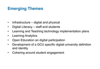 Understanding, Defining and Sharing a University Wide Digital Future