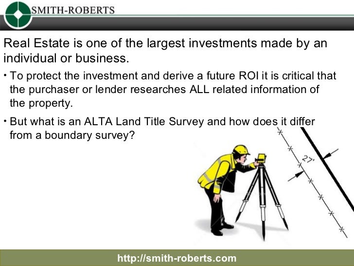 ALTAACSM Land Title Survey versus Boundary Survey
