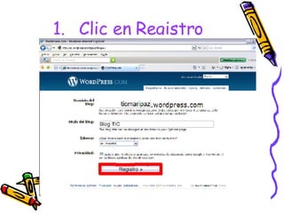 Clic en Registro