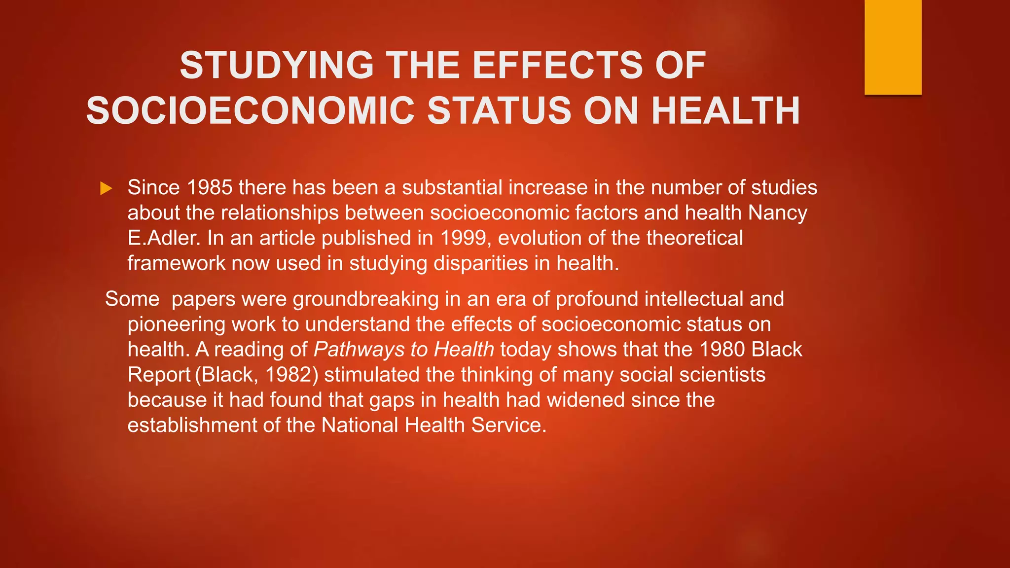 Socio economic factors and Health | PPTX