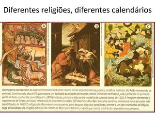 Diferentes religiões, diferentes calendários
 