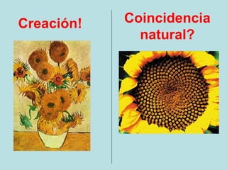 Creación!   Coincidencia
              natural?
 