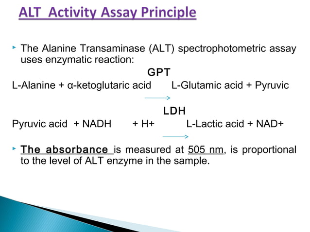 Alt and AST role in liver disorder | PPT