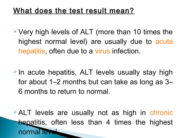 Alt and AST role in liver disorder | PPT