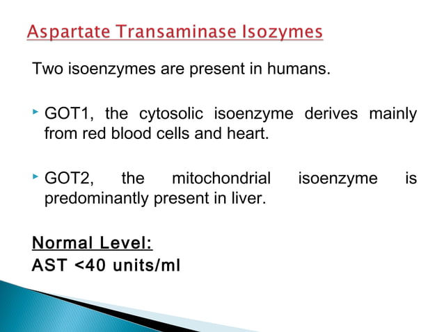 Alt and AST role in liver disorder | PPT