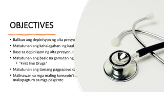 ALTAPRESYon management adults guidelines tagalog | PPTX